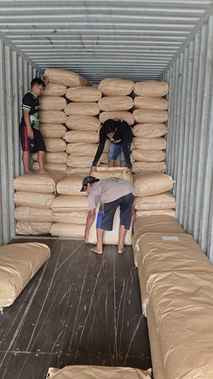 Our team loading a shipment